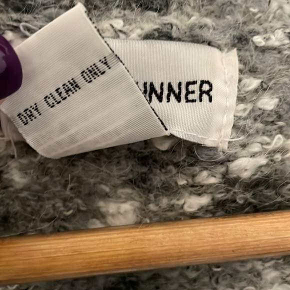 Alfred Dunner vintage mohair wool blend seashell button cardigan - Picture 5 of 8